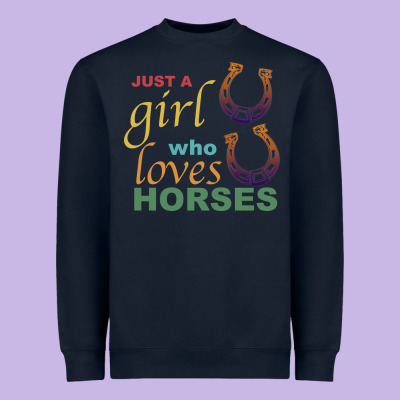 Just A Girl Who Loves Horses Heavyweight Sweatshirt Designed By Bettercallsaul