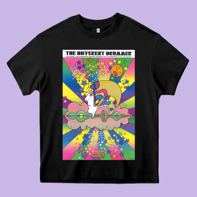 Different Drummer   Peter Max Heavy Core Tee Designed By Artchic