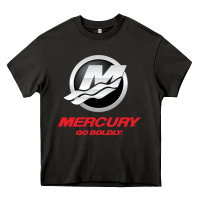 Asphalt Mercury Marine Outboard Boat Heavy Core Tee - ArtChic