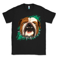 Black Bulldog Green glitter Classic Tee - Jasminsmagicworld
