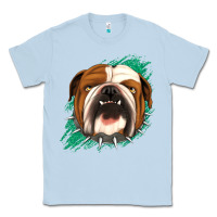 Dusty Blue Bulldog Green glitter Classic Tee - Jasminsmagicworld