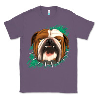 Bulldog Green Glitter Classic Tee | Teevron