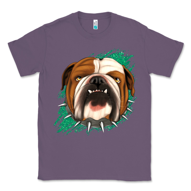 Bulldog Green Glitter Classic Tee by Jasminsmagicworld | Teevron