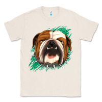 Natural Bulldog Green glitter Classic Tee - Jasminsmagicworld