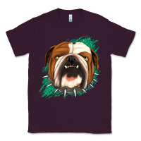 Plum Bulldog Green glitter Classic Tee - Jasminsmagicworld