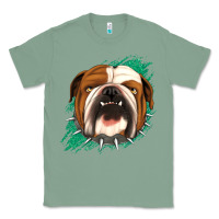 Sage Bulldog Green glitter Classic Tee - Jasminsmagicworld