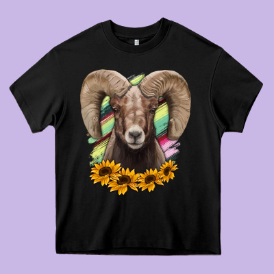 Colorodo Bighorn Sheep Heavy Core Tee Designed By Jasminsmagicworld