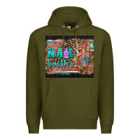 Army Green nail hustler tumbler Premium Hoodie - BarkalooDesign