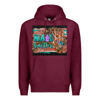 Burgundy nail hustler tumbler Premium Hoodie - BarkalooDesign