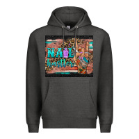 Charcoal Heather nail hustler tumbler Premium Hoodie - BarkalooDesign