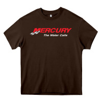Chocolate Brown Mercury Marine Outboard Boat Heavy Core Tee - ArtChic