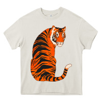 Cream tiger Heavy Core Tee - ArtChic