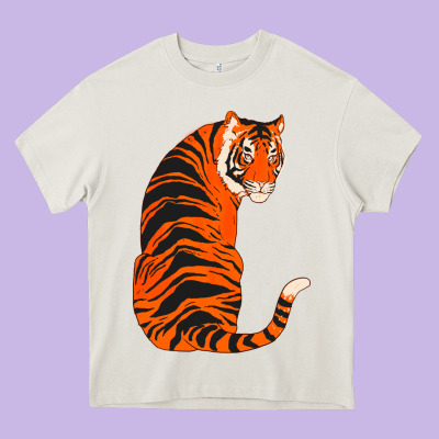 Tiger Heavy Core Tee Designed By Artchic