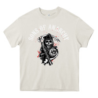 Cream horror skull sons of anarchy Heavy Core Tee - ArtChic