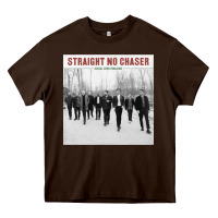 Chocolate Brown Straight No Chaser Social Christmasing Heavy Core Tee - ArtChic