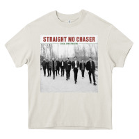 Cream Straight No Chaser Social Christmasing Heavy Core Tee - ArtChic