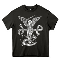 St Michael Archangel Catholic Angel Defend Us Heavy Core Tee | Teevron