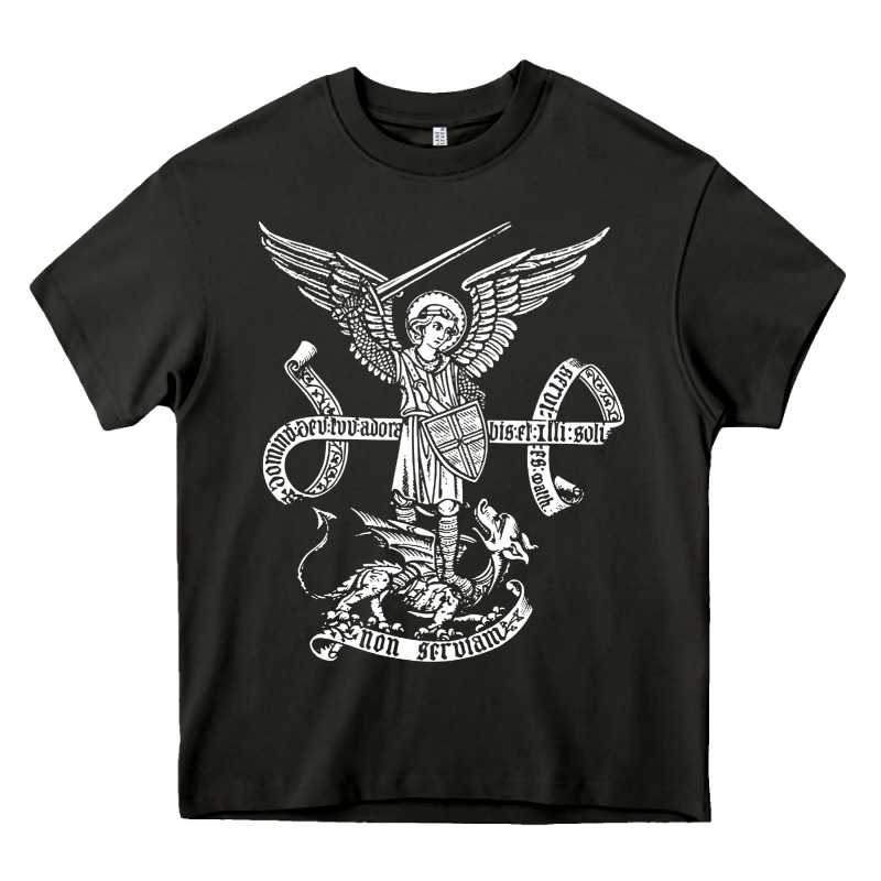 St Michael Archangel Catholic Angel Defend Us Heavy Core Tee by ArtChic | Teevron