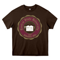 Chocolate Brown College of  central state Wilberfroce 1887 Heavy Core Tee - ArtChic