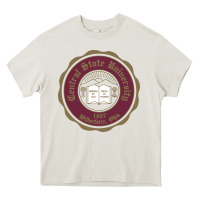 Cream College of  central state Wilberfroce 1887 Heavy Core Tee - ArtChic