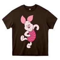 Chocolate Brown piglet Heavy Core Tee - ArtChic
