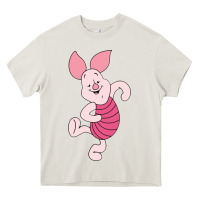 Cream piglet Heavy Core Tee - ArtChic