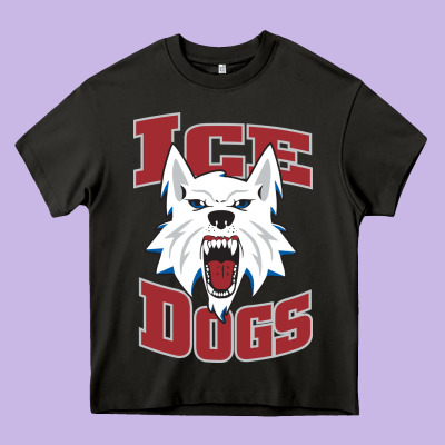 Fairbanks Ice Dogs Heavy Core Tee Designed By Artchic