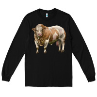 Black simmental bull Long Sleeve Tee - LillyAllenDesigns
