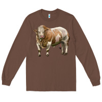 Chestnut simmental bull Long Sleeve Tee - LillyAllenDesigns