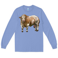 Colony Blue simmental bull Long Sleeve Tee - LillyAllenDesigns