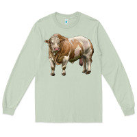 Matcha simmental bull Long Sleeve Tee - LillyAllenDesigns