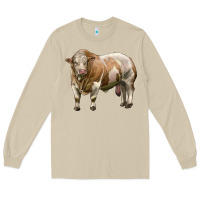 Mushroom simmental bull Long Sleeve Tee - LillyAllenDesigns