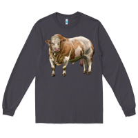 Smoke simmental bull Long Sleeve Tee - LillyAllenDesigns
