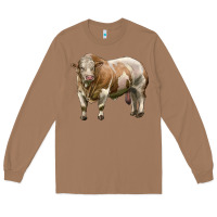 Toasted Coconut simmental bull Long Sleeve Tee - LillyAllenDesigns