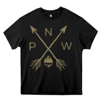 Black pacific northwest mountain  cool pnw pacific northwest t shirt Heavy Core Tee - ArtChic