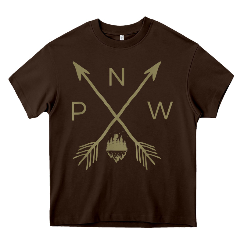 Pacific Northwest Mountain  Cool Pnw Pacific Northwest T Shirt Heavy Core Tee by ArtChic | Teevron
