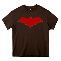 Chocolate Brown red hood Heavy Core Tee - ArtChic