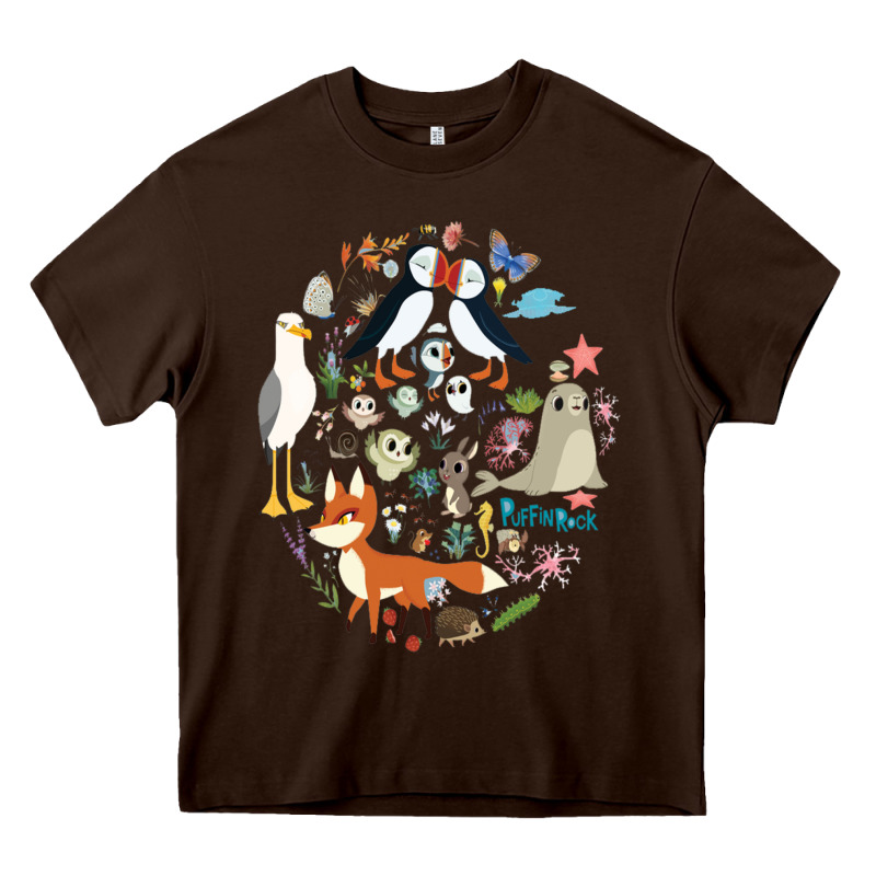 Puffin Rock Gift For Fans Puffin Rock Characters Heavy Core Tee by ArtChic | Teevron