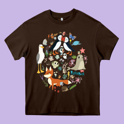 Puffin Rock Gift For Fans Puffin Rock Characters Heavy Core Tee Designed By Artchic