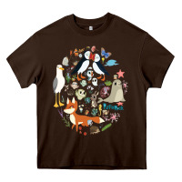 Chocolate Brown Puffin Rock gift for fans puffin rock characters Heavy Core Tee - ArtChic