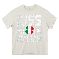 Cream Kiss Me I'm Italian Heavy Core Tee - ArtChic