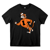 Black Vintage Walking Angry Tiger Idaho State Heavy Core Tee - ArtChic