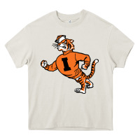 Cream Vintage Walking Angry Tiger Idaho State Heavy Core Tee - ArtChic