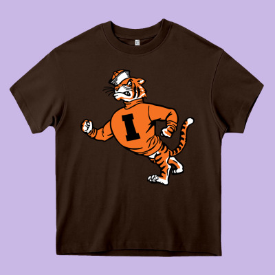 Vintage Walking Angry Tiger Idaho State Heavy Core Tee Designed By Artchic