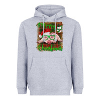 Heather Grey merry christmas baby pig Heavyweight Hoodie - RanaPortraitStore