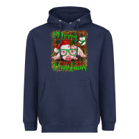 Navy merry christmas baby pig Heavyweight Hoodie - RanaPortraitStore