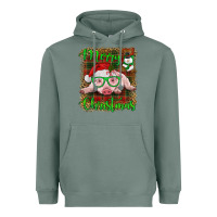 Sage merry christmas baby pig Heavyweight Hoodie - RanaPortraitStore