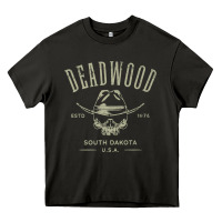 Asphalt deadwood south dakota usa distressed skull design souvenir premium t s Heavy Core Tee - StudioElite