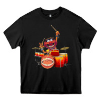 Black The muppets animal drummer Heavy Core Tee - StudioElite