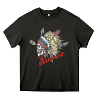 Asphalt trust the government skull native american chief native t shirt Heavy Core Tee - StudioElite